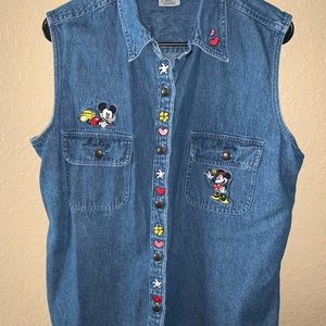 90s Disney Jean Vest Shirt